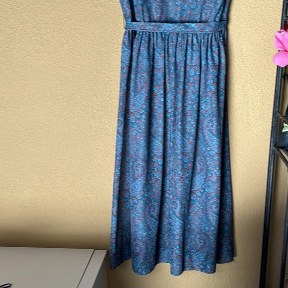 Vintage 70s JSE of California Sleeveless Belted Dress Tag Size 12 - Picture 8 of 10